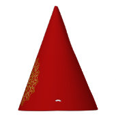 赤と金ゴールドアラビアインスパイア-パーティー帽子 パーティーハット (右)