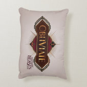 赤と金ゴールドアールデコ束縛呪文図 アクセントクッション (裏面(縦))