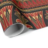 赤と金ゴールドアールデコ ラッピングペーパー (ロールコーナー)