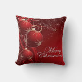 赤と金ゴールドエレガントがクリスマスを祝う クッション (正面)