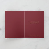 赤と金ゴールドエレガントのモダン会社休日 シーズンカード (内部)