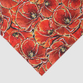 赤と金ゴールドエレガントグリッター思い出のポピーたち 薄葉紙 (詳細)