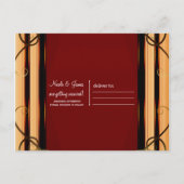 赤と金ゴールドエレガント会社企業の日付の保存 案内ポストカード (裏面)