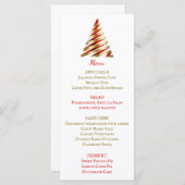 赤と金ゴールドクリスマスディナーメニュー メニュー (正面/裏面)