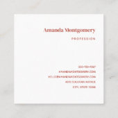 赤と金ゴールドクリスマスボウフェスティバル スクエア名刺 (裏面)