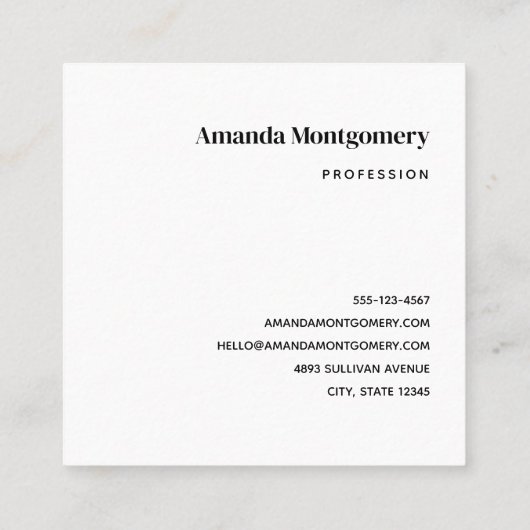 赤と金ゴールドクリスマスボウフェスティバル スクエア名刺 (裏面)