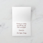 赤と金ゴールドクリスマス折り畳みフォトカード シーズンカード (内部)