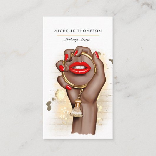 赤と金ゴールドグラムシック美しい業界QRコード 名刺 (正面)