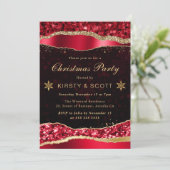 赤と金ゴールドグラムティアーズクリスマスパーティー 招待状 (スタンド正面)