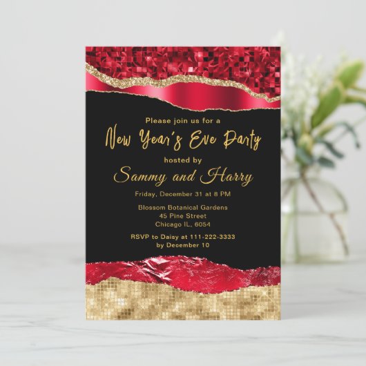 赤と金ゴールドグラムティアーズ大晦日パーティー 招待状 (スタンド正面)