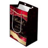 赤と金ゴールドグラムティアーズ《写真》ぼけ味Sweet sixteen ミディアムペーパーバッグ (正面アングル)