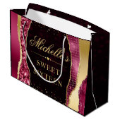 赤と金ゴールドグラムティアーズ《写真》ぼけ味Sweet sixteen ラージペーパーバッグ (裏面アングル)