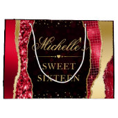 赤と金ゴールドグラムティアーズ《写真》ぼけ味Sweet sixteen ラージペーパーバッグ (裏面)