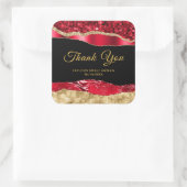 赤と金ゴールドグラムティアーズSweet sixteenありがとう スクエアシール (バッグ)