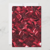 赤と金ゴールドグリッターきらめく21日 招待状 (裏面)