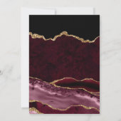 赤と金ゴールドグリッターアゲ結婚ート サンキューカード (裏面)