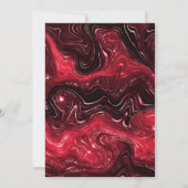 赤と金ゴールドグリッターストラタ21歳の誕生日 招待状 (裏面)