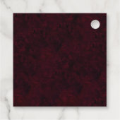 赤と金ゴールドグリッターマーブルアゲ結婚ート フェイバータグ (裏面)