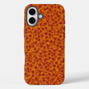 赤と金ゴールドスターチームスピリットスポーツカラー iPhone 16 PLUSケース