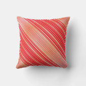 赤と金ゴールドストライプの装飾用クッション クッション (裏面)