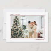 赤と金ゴールドストライプズシーズンの挨拶の写真 シーズンカード (正面)