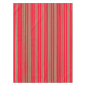 赤と金ゴールドストライプ テーブルクロス (正面)