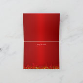 赤と金ゴールドスパークルマスクマスカレードサンキューカード サンキューカード (内部)