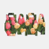 赤と金ゴールドチューリップパーティーフェイスボックス フェイバーボックス (折り畳みなし)