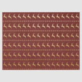 赤と金ゴールドトナカイのクリスマスティッシュペーパー 薄葉紙