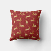 赤と金ゴールドトナカイ クッション (裏面)