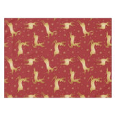 赤と金ゴールドトナカイ テーブルクロス (正面(横))