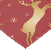 赤と金ゴールドトナカイ テーブルクロス (アングル)