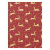 赤と金ゴールドトナカイ テーブルクロス (正面)