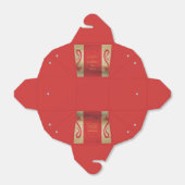 赤と金ゴールドドラゴンズAsian Themed 結婚's フェイバーボックス (折り畳みなし)