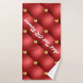 赤と金ゴールドバスタオカスタムル文字 バスタオル (バスタオル)