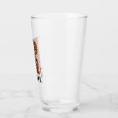 赤と金ゴールドヒョウGLAMモノグラムR タンブラーグラス (左)