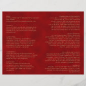 赤と金ゴールドピーコックヒンドゥー結婚式 プログラム (裏面)