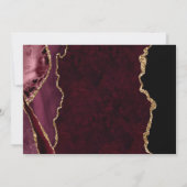 赤と金ゴールドフェイクグリッターアゲ結婚ート サンキューカード (裏面)