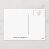 赤と金ゴールドフェイクハグ&キスハートバレンタイン シーズンポストカード (裏面)