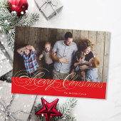 赤と金ゴールドフェイク箔の書道 シーズンカード