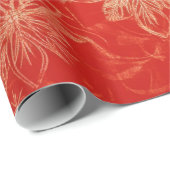 赤と金ゴールドフェスティバルクリスマスパターン ラッピングペーパー (ロールコーナー)