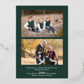 赤と金ゴールドフェスティバル花模様3 モダン枚 箔シーズンカード (裏面)