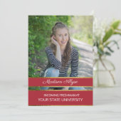 赤と金ゴールドフォトトランクパーティー 招待状 (スタンド正面)