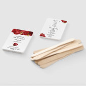 赤と金ゴールドフローラ結婚式 プログラムハンドファン ハンドファン (組立なし)