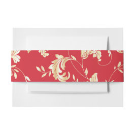 赤と金ゴールドベリーバンド 招待状ベリーバンド