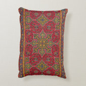 赤と金ゴールドペルシャ絨毯 アクセントクッション (裏面(縦))