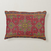 赤と金ゴールドペルシャ絨毯 アクセントクッション (裏面)