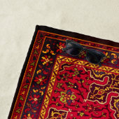 赤と金ゴールドペルシャ絨毯 ビーチタオル (インサイチュ)