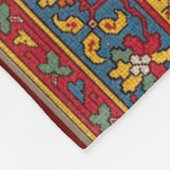 赤と金ゴールドペルシャ絨毯 フリースブランケット (角)