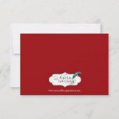 赤と金ゴールドマンダラインディアン結婚式の日付を保存 セーブザデート (裏面)